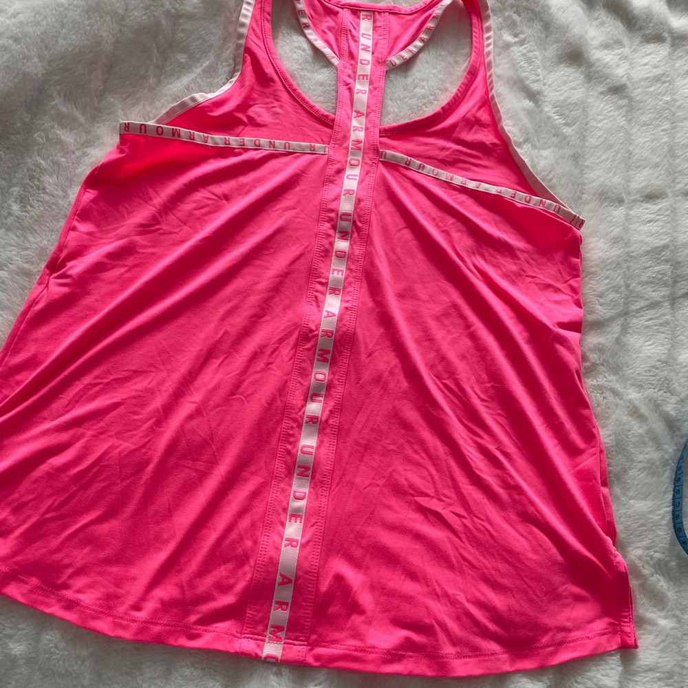 Under Armour Women's Bright Pink Heat Gear Tank Top - Picture 9 of 12